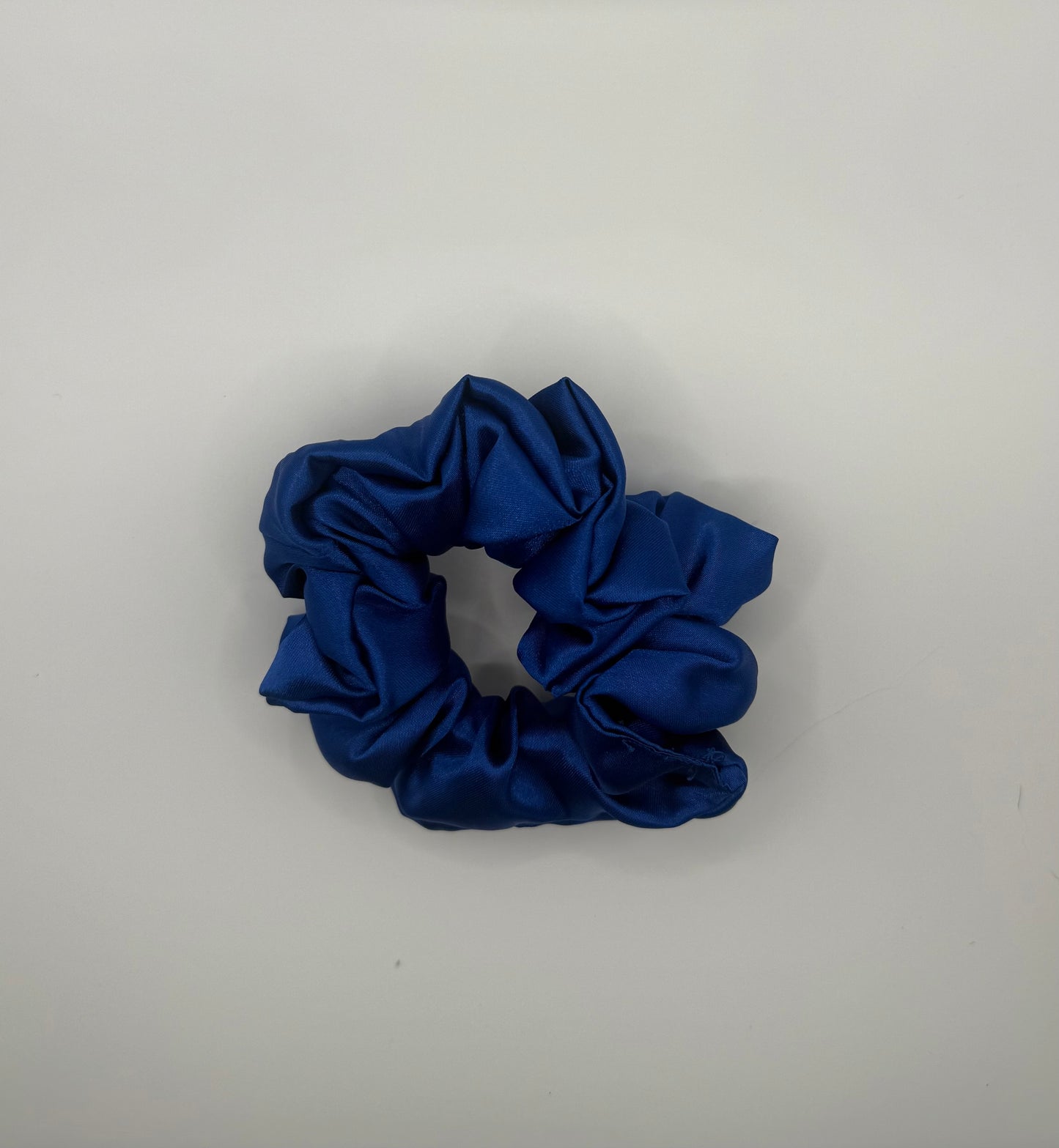 Royal Blue Satin Scrunchie