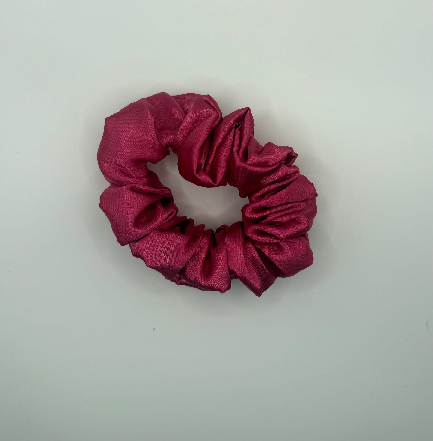 Hot Pink Satin Scrunchie