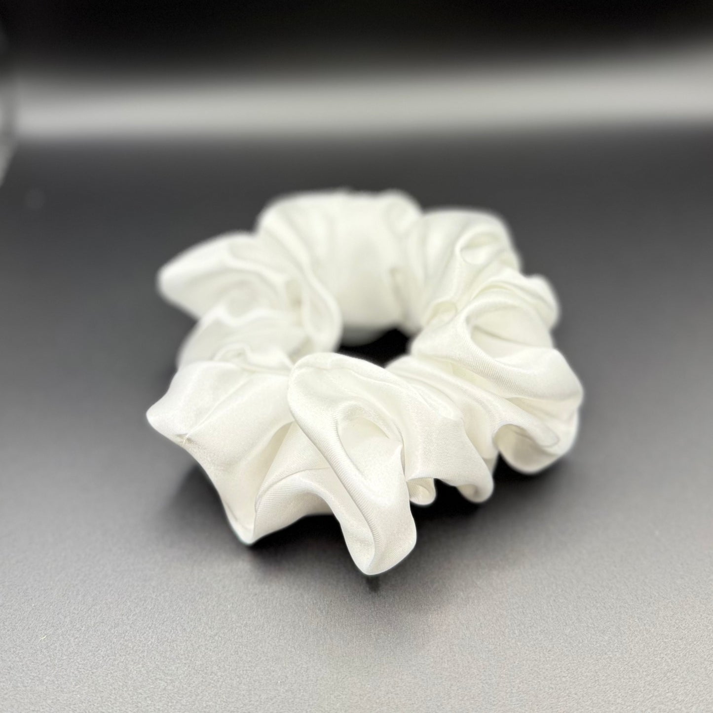 White Satin Scrunchie