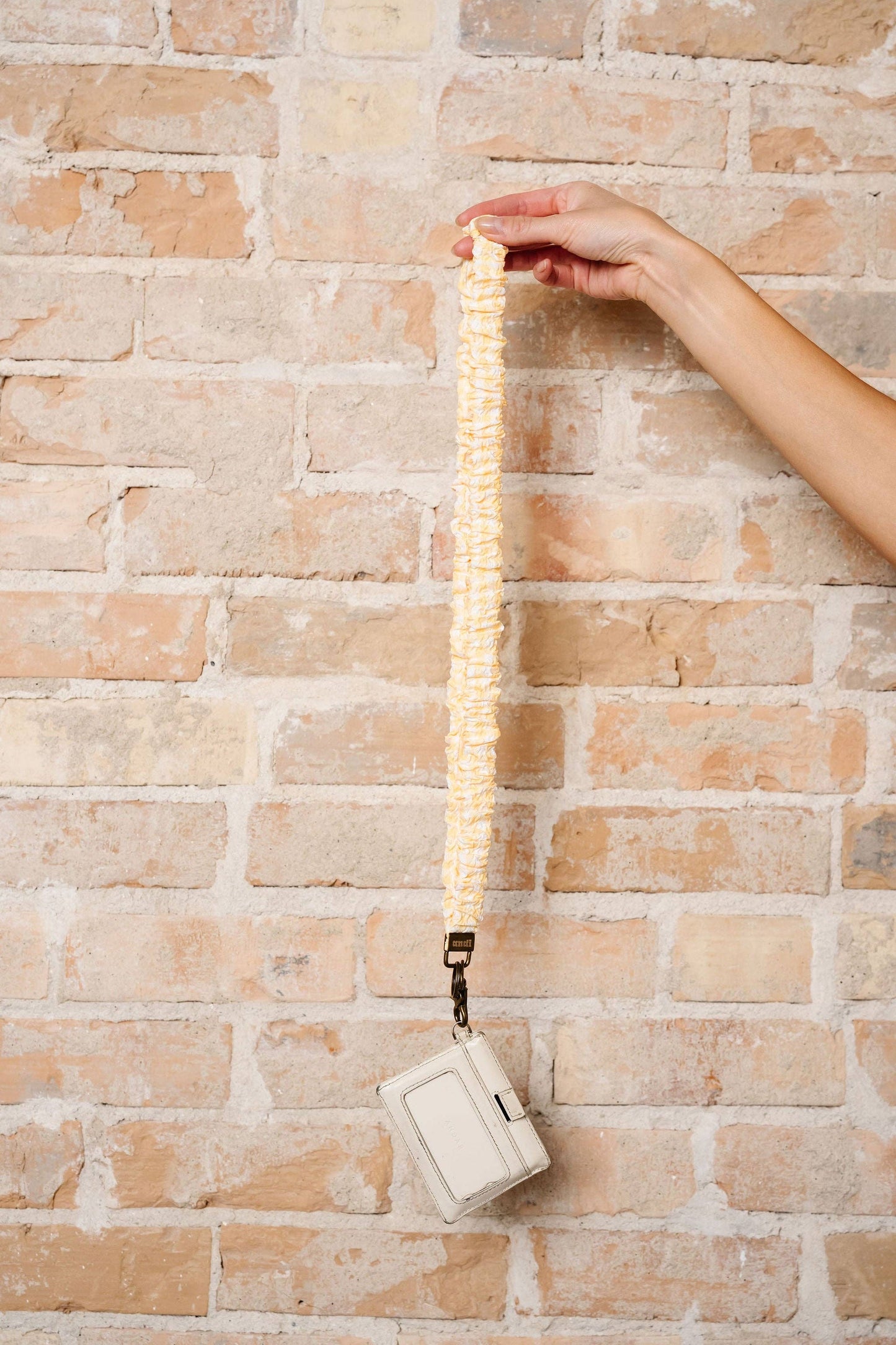 Yellow Gingham Lanyard