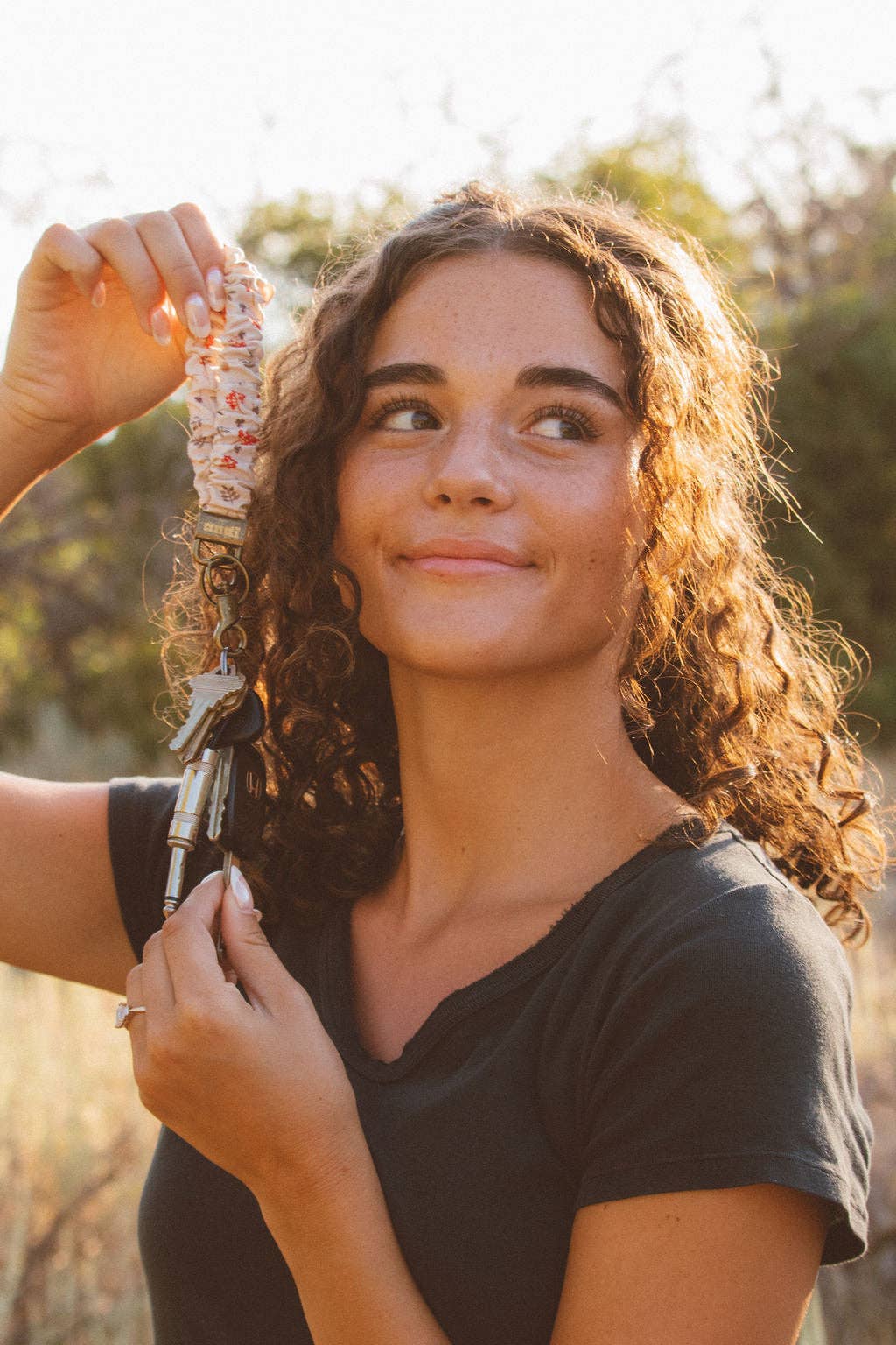 Fall Floral Keychain