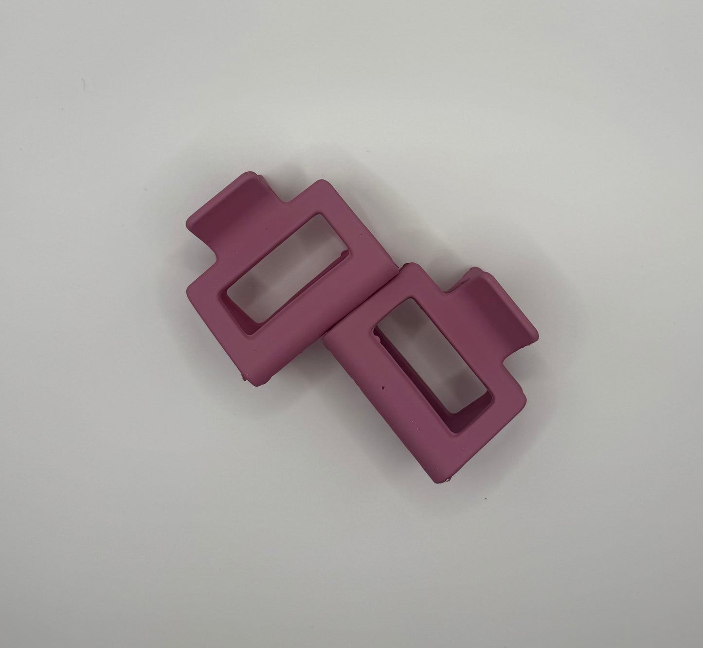 Small Matte Cut Out Rectangle Claw Clip