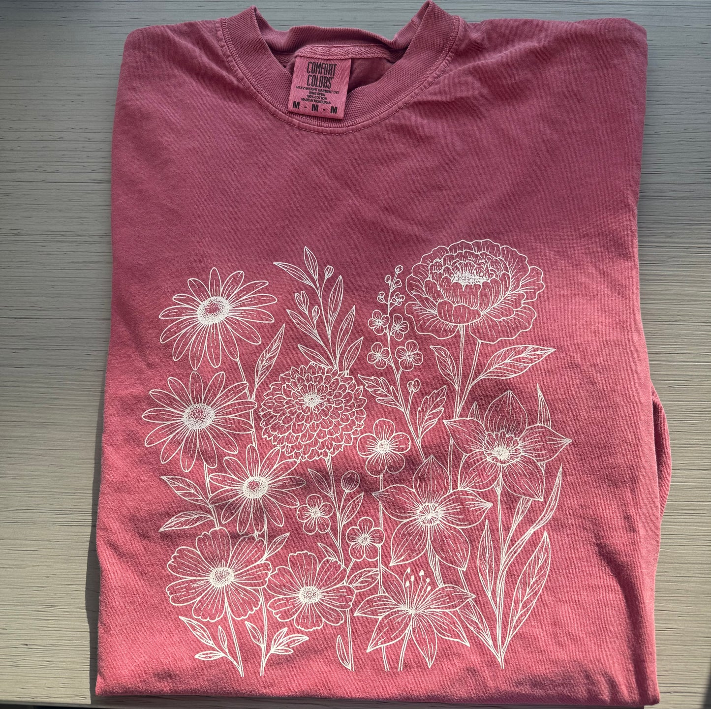 Floral Graphic Tee - Brick