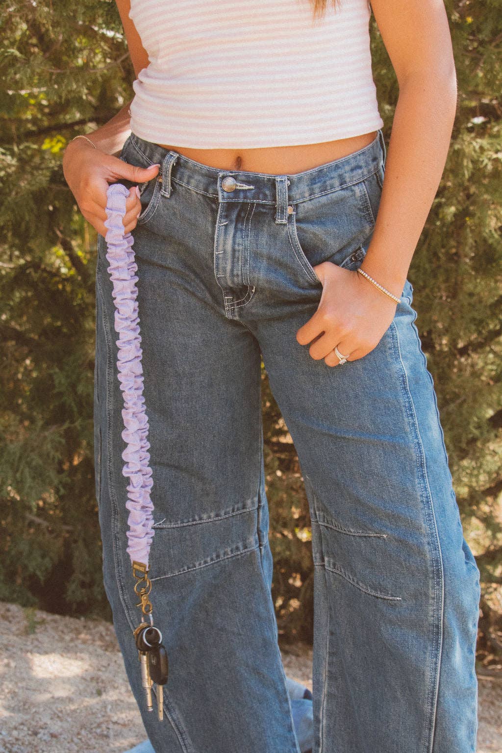Chunky Purple Lanyard: Light Purple