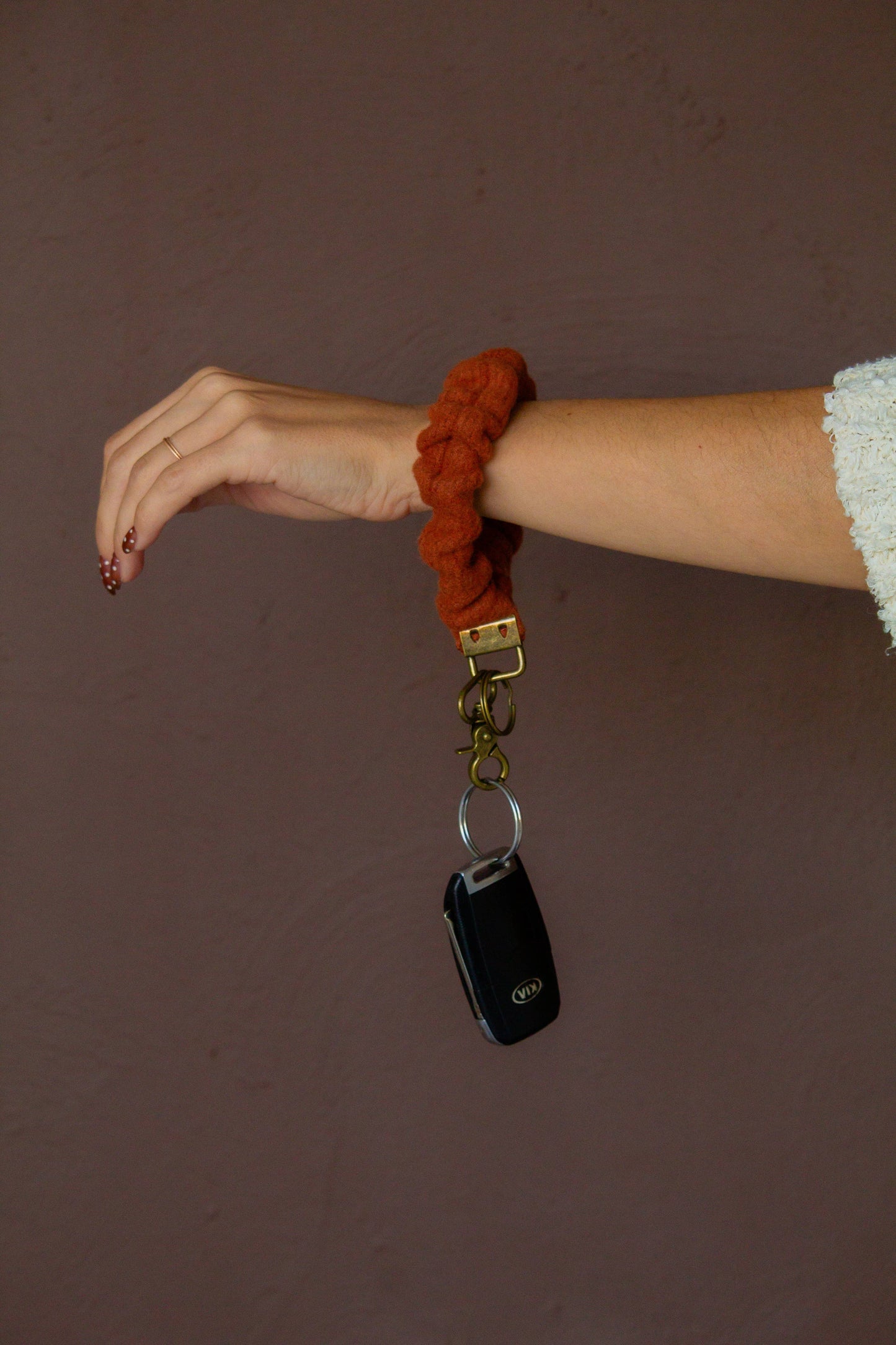 Cozy Rust Keychain