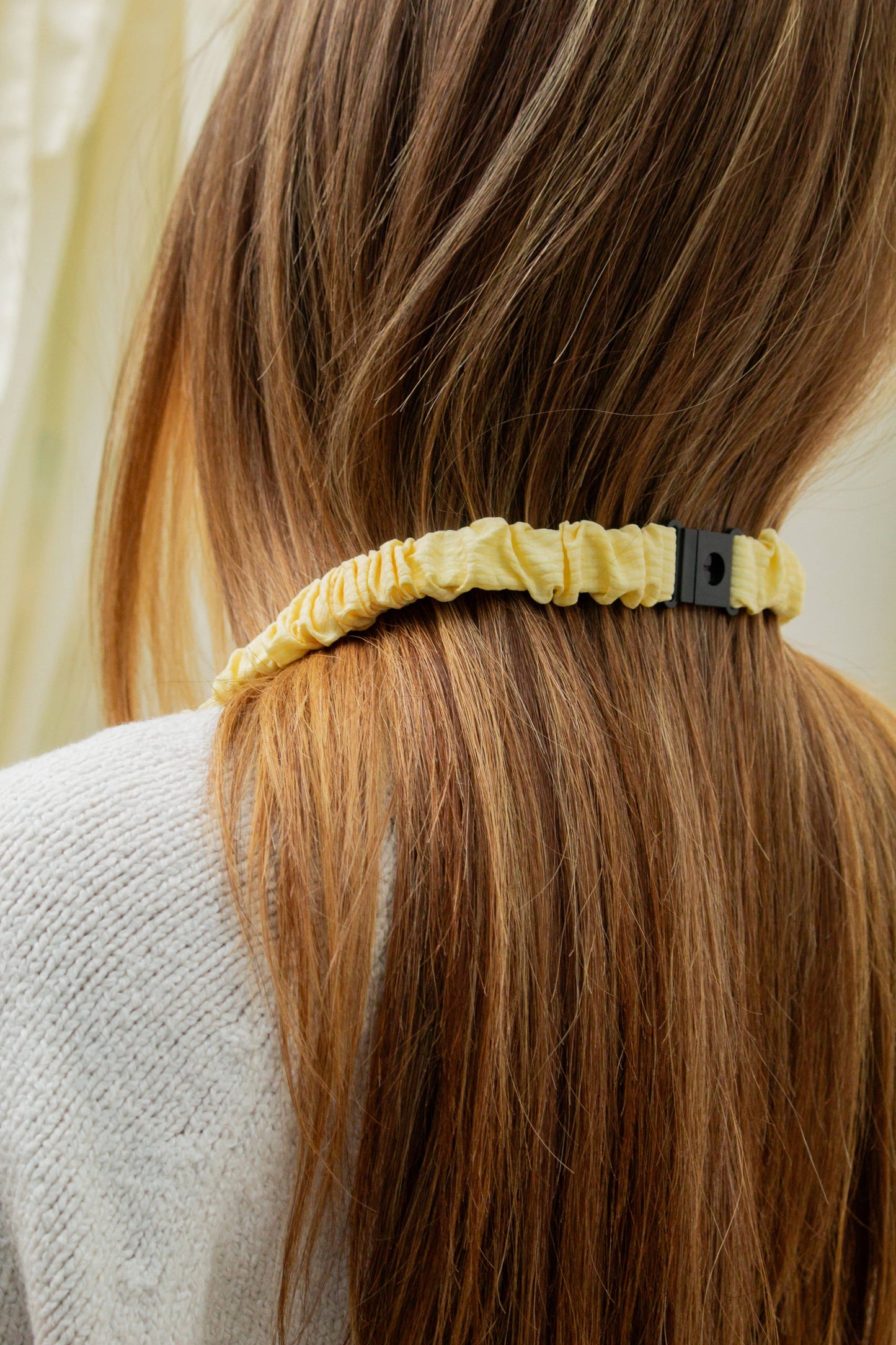 Breakaway Scrunchie Lanyard: Pistachio Grid