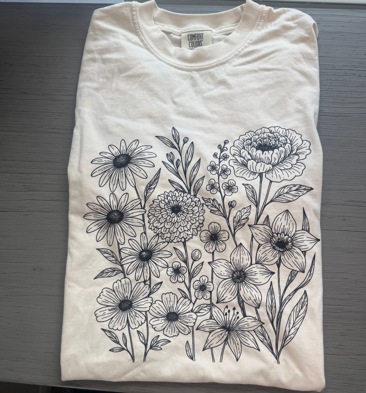 Floral Graphic Tee - Ivory