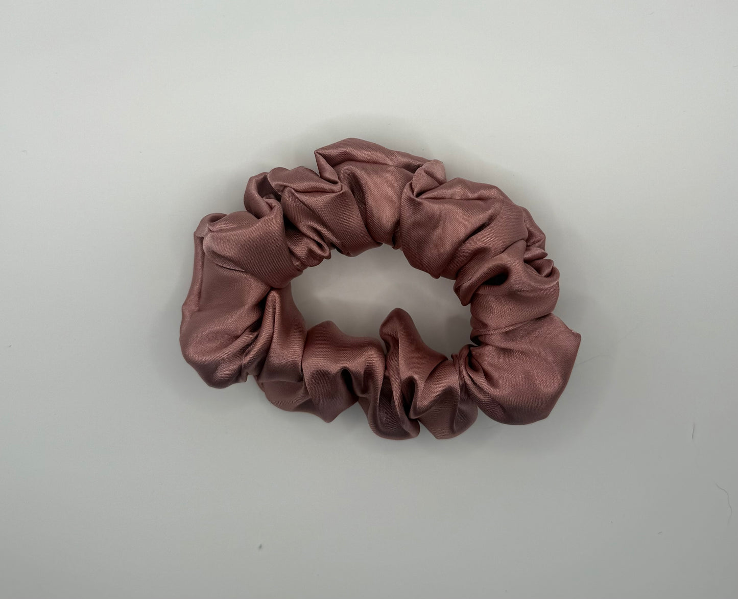 Dusty Rose Satin Scrunchie