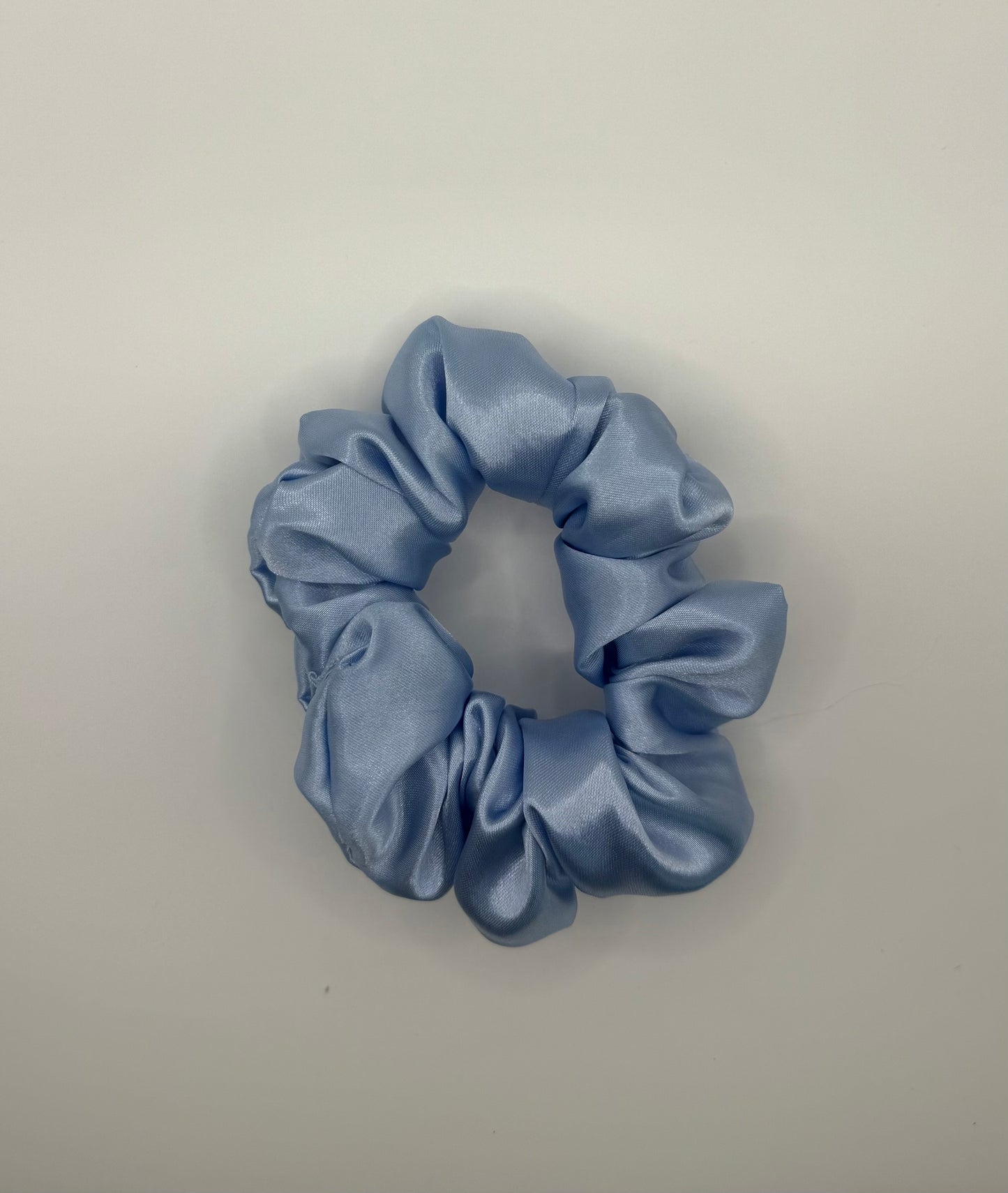 Light Blue Satin Scrunchie