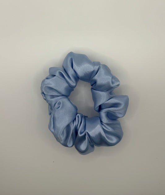 Light Blue Satin Scrunchie