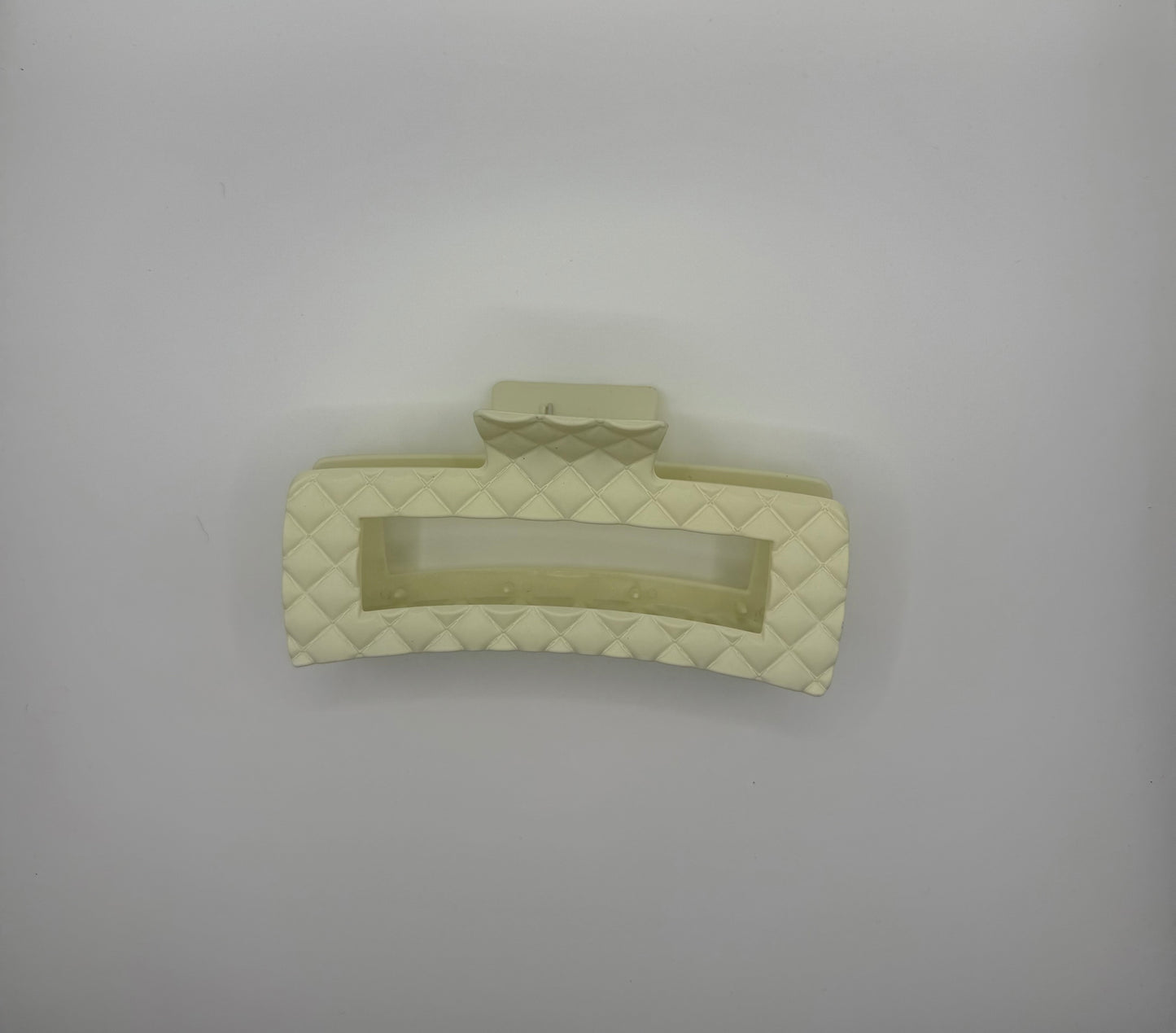 Embossed Matte Jumbo Cut Out Rectangle Hair Claw Clip