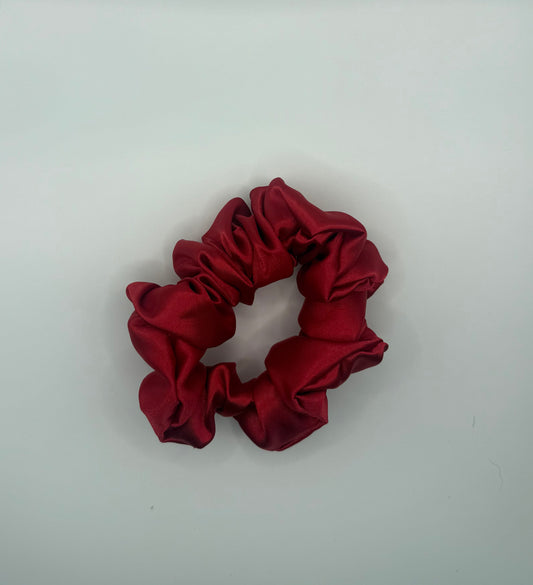 Red Satin Scrunchie