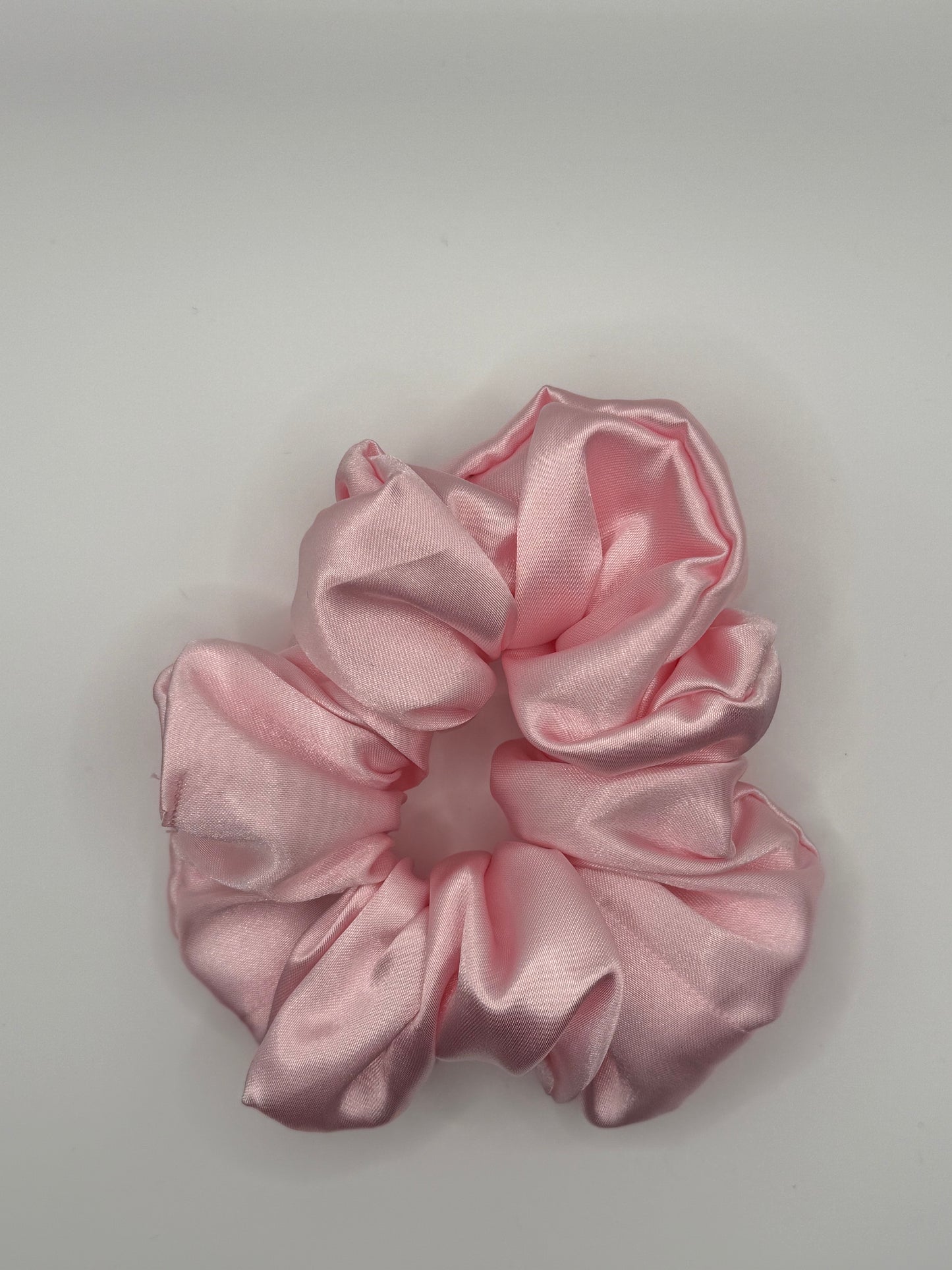 Light Pink Satin Scrunchie
