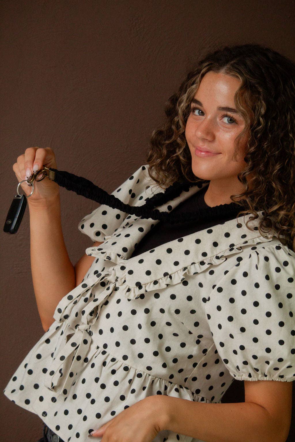 Midnight Ruffle Lanyard