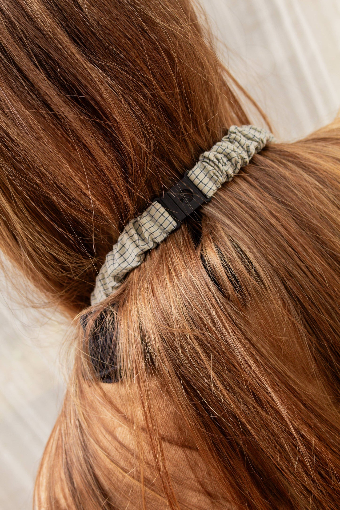 Breakaway Scrunchie Lanyard: Pistachio Grid